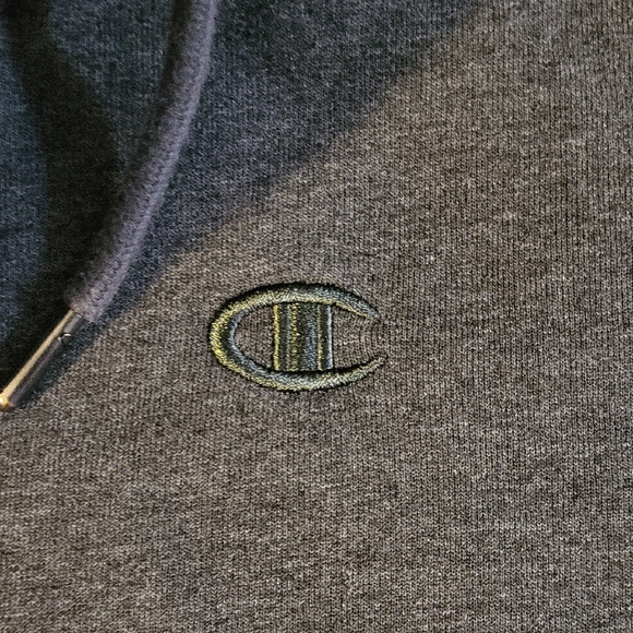 Champion Men's Dark Gray Zip-Up Hoodie - Picture 3 of 5